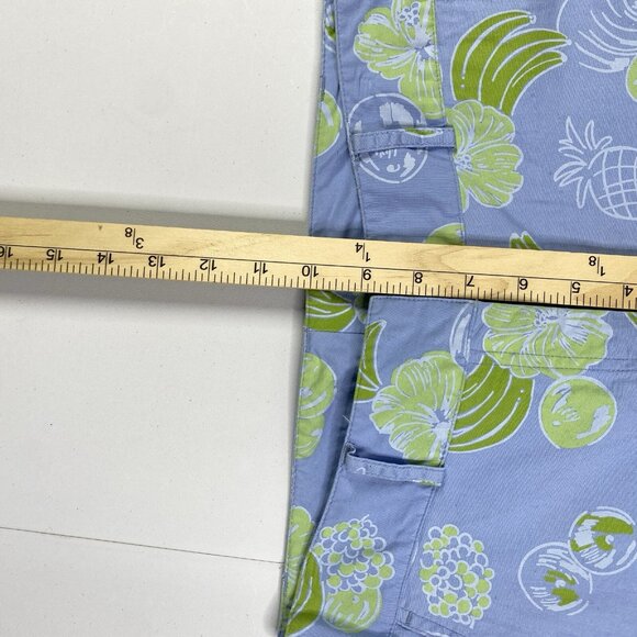 VTG Lilly Pulitzer Pants 2 Purple Fruit Capri Crop Chino‎ Floral Wide Leg - Picture 10 of 12
